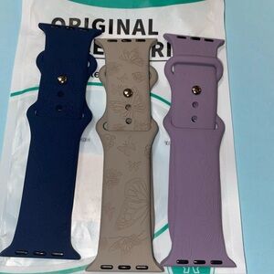 Pack Floral Engraved Band Compatible with Apple Watch Bands 38Mm 40Mm 41M